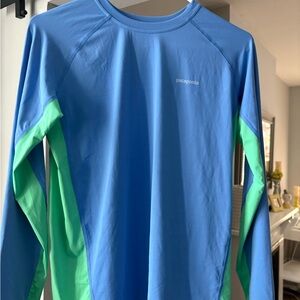 Patagonia Kids Blue and Green Rashguard